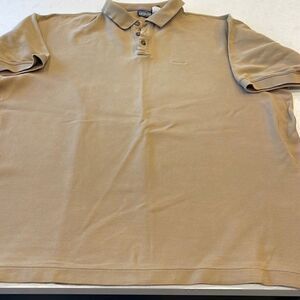 Patagonia vintage men’s polo Xl organic cotton, worn looking frayed by buttons.